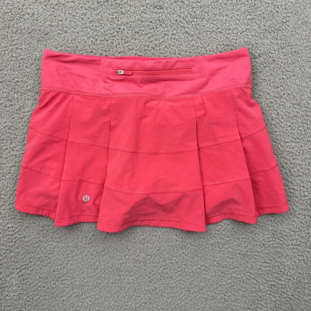 Lululemon Pace Rival Skirt Skort Lip Gloss Pink Athletic Athleisure Wiomen's 6